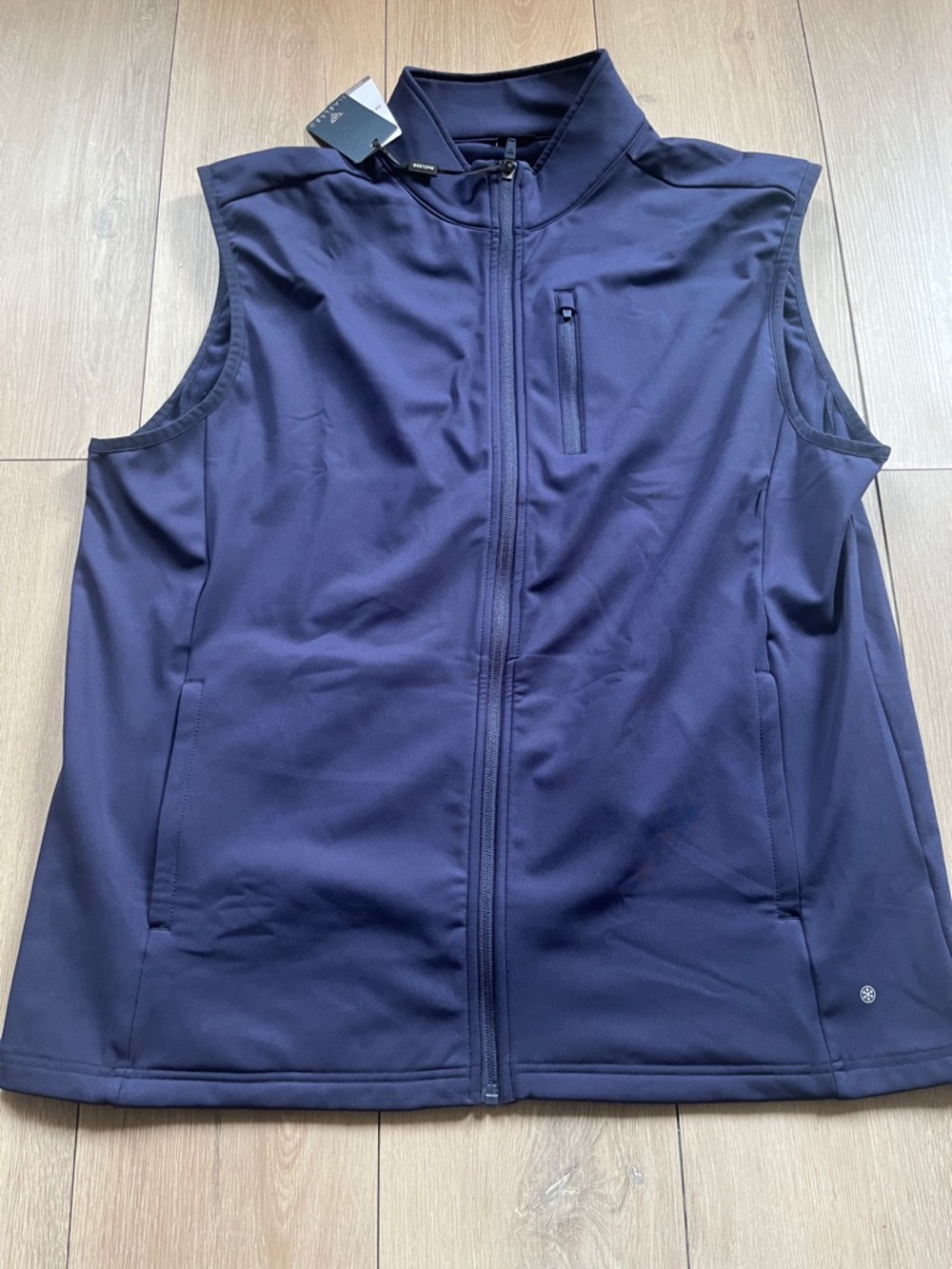 Maelreg Performance Golf Vest Navy Sleeveless Zip Front Vest